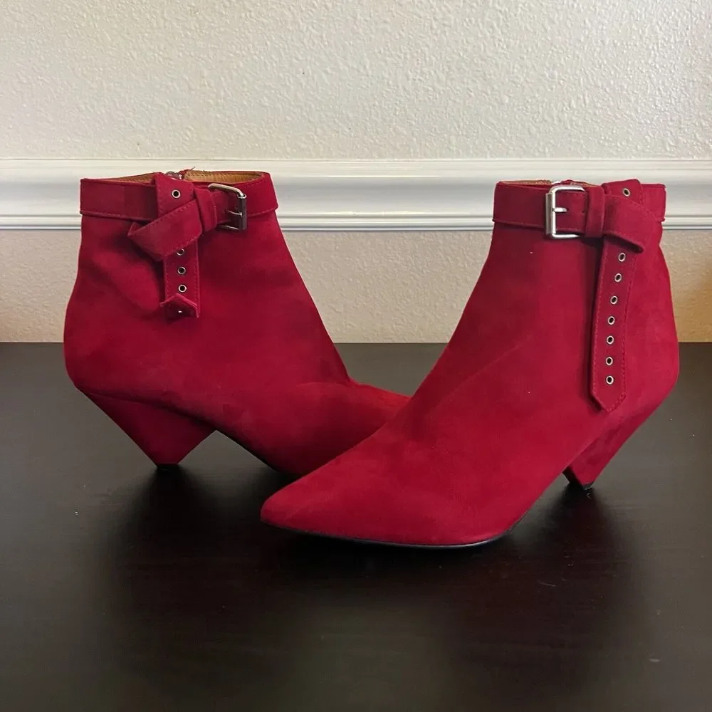 IRO LINAC Ankle Boots In Red Womens Size‎ Eu 39 / US 8 - 8.5 New In Box